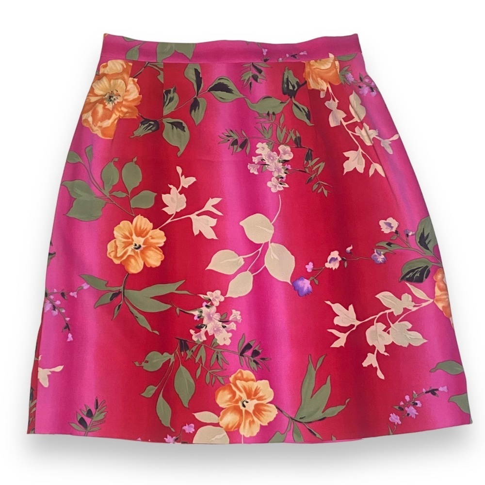 Beautiful Vintage JOHN ROBERTS Floral A-Line Midi Skirt Size 12
